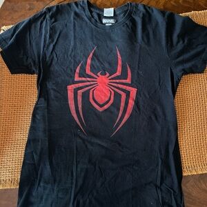 Marvel Black Tee with Red Spider Emblem